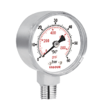 0-4 Bar Paslanmaz Çelik Manometre (1/4 Alt Bağlantılı)
