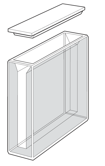 7 ml Semi Micro Cell UV Quartz Küvet (Q268)  2 Adet/Paket