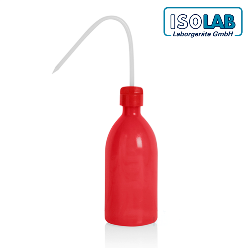 ISOLAB Dar Boyun P.E Renkli Piset - Kırmızı - 500 ml - S.062.05.05R