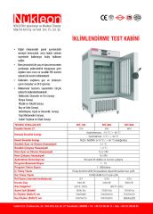 Nükleon NIT 250 İklimlendirme Test Kabini 250 Litre