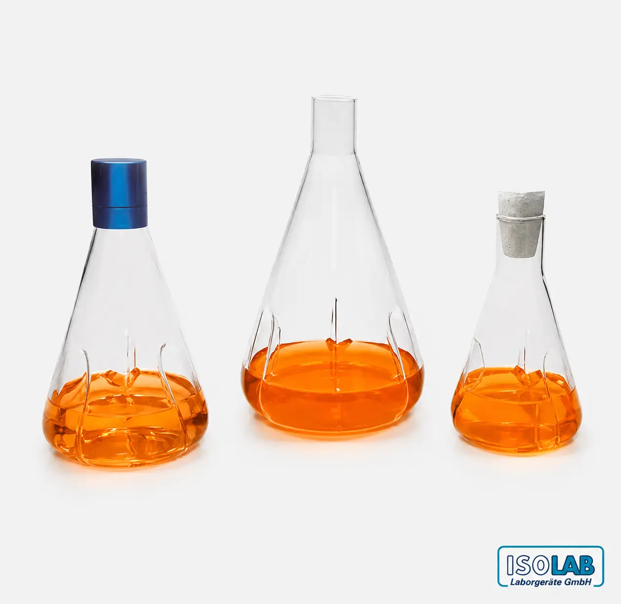 ISOLAB Cam Erlen - Girintili Tabanlı - Kapaksız - 250 ml