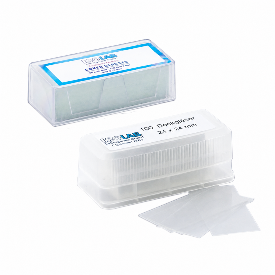 ISOLAB Cam Lamel 24 x 24 mm Süper Kalite 100 Adet/Kutu