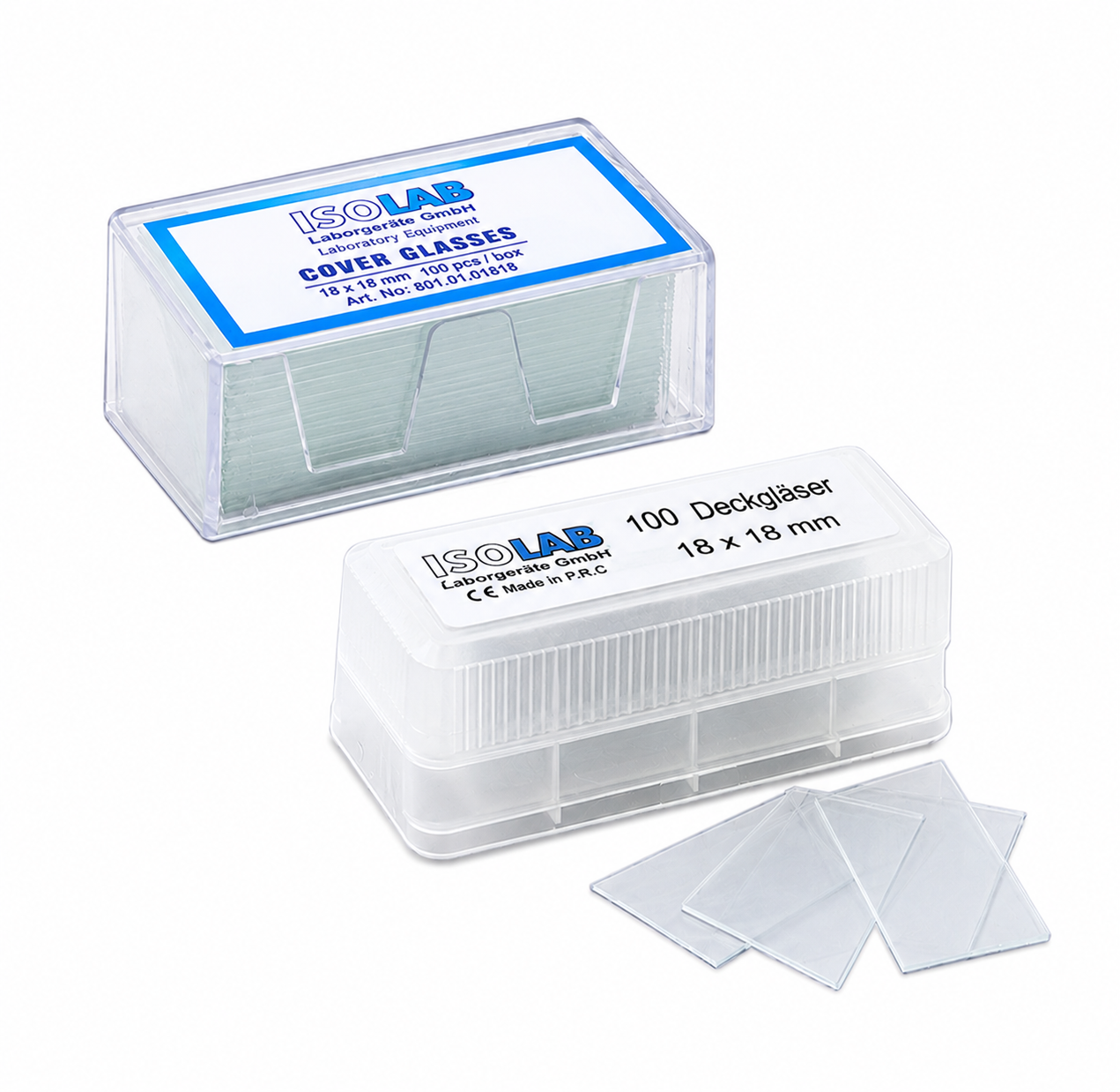 ISOLAB Cam Lamel 18 x18 mm Süper Kalite 100 Adet/Kutu