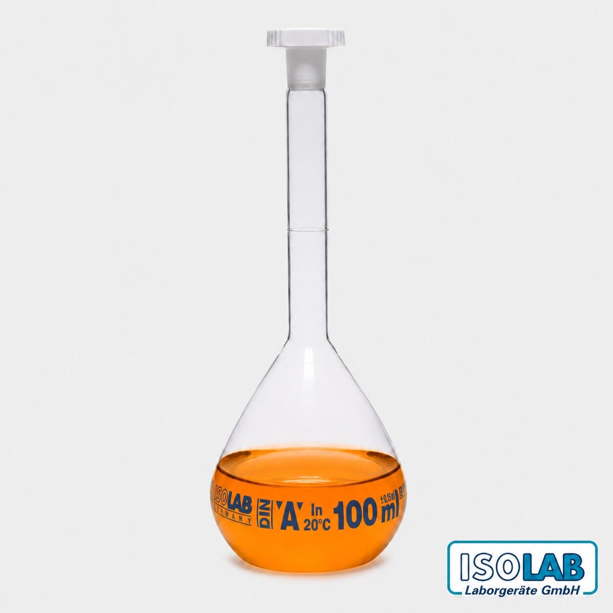 ISOLAB Yüzey Kaplı Cam Balon Joje 100 ml – Şeffaf – Class A – NS 12/21 – 2 Adet