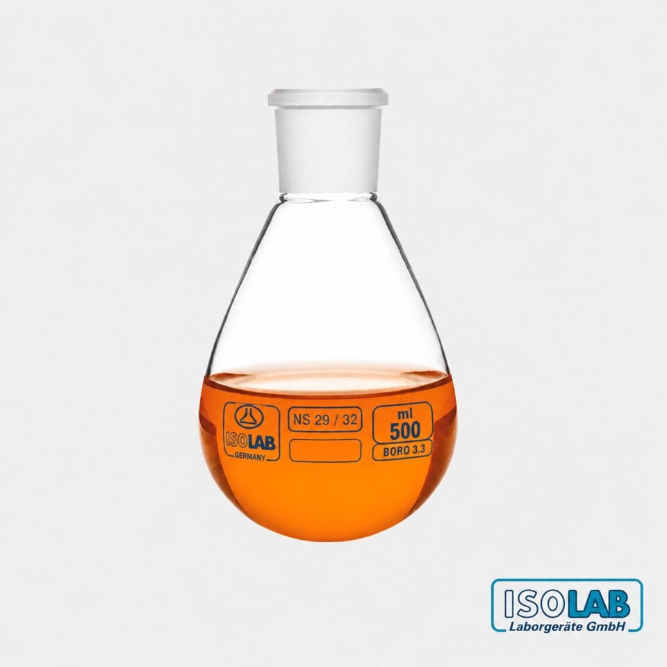 ISOLAB Buharlaştırma Balonu 500 ml – Cam – NS 29/32