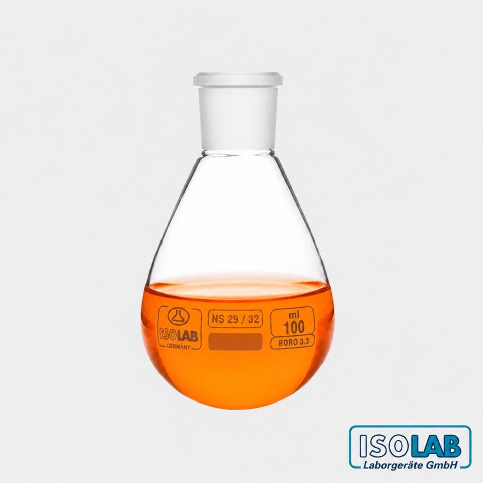 ISOLAB Buharlaştırma Balonu 100 ml – Cam – NS 29/32