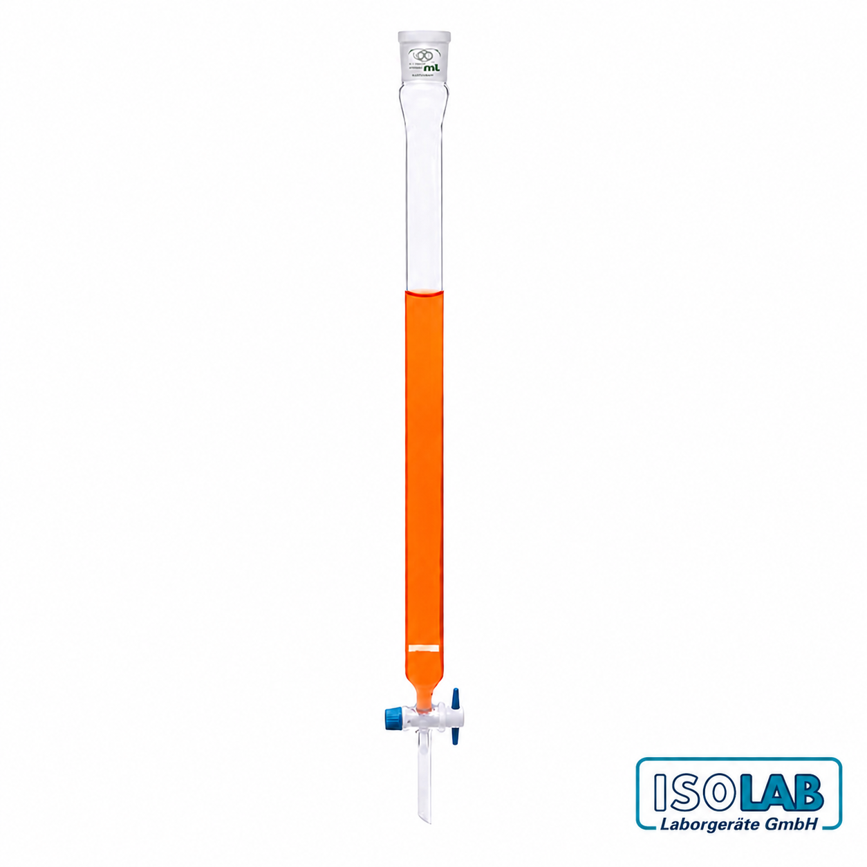 ISOLAB Filtresiz Kromatografi Kolonu – NS 29/32 – 600 mm – Çap 20 mm