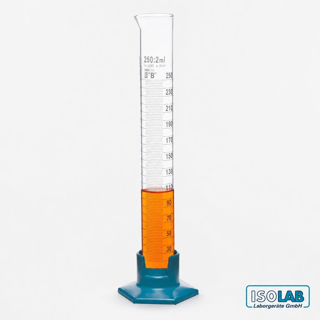 ISOLAB Cam Mezür 500 ml – Uzun Form – P.P Tabanlı – B Kalite – Beyaz Skala