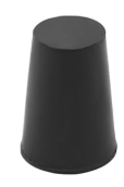 Kauçuk Tıpa Deliksiz, Siyah, (17mm-22mm)