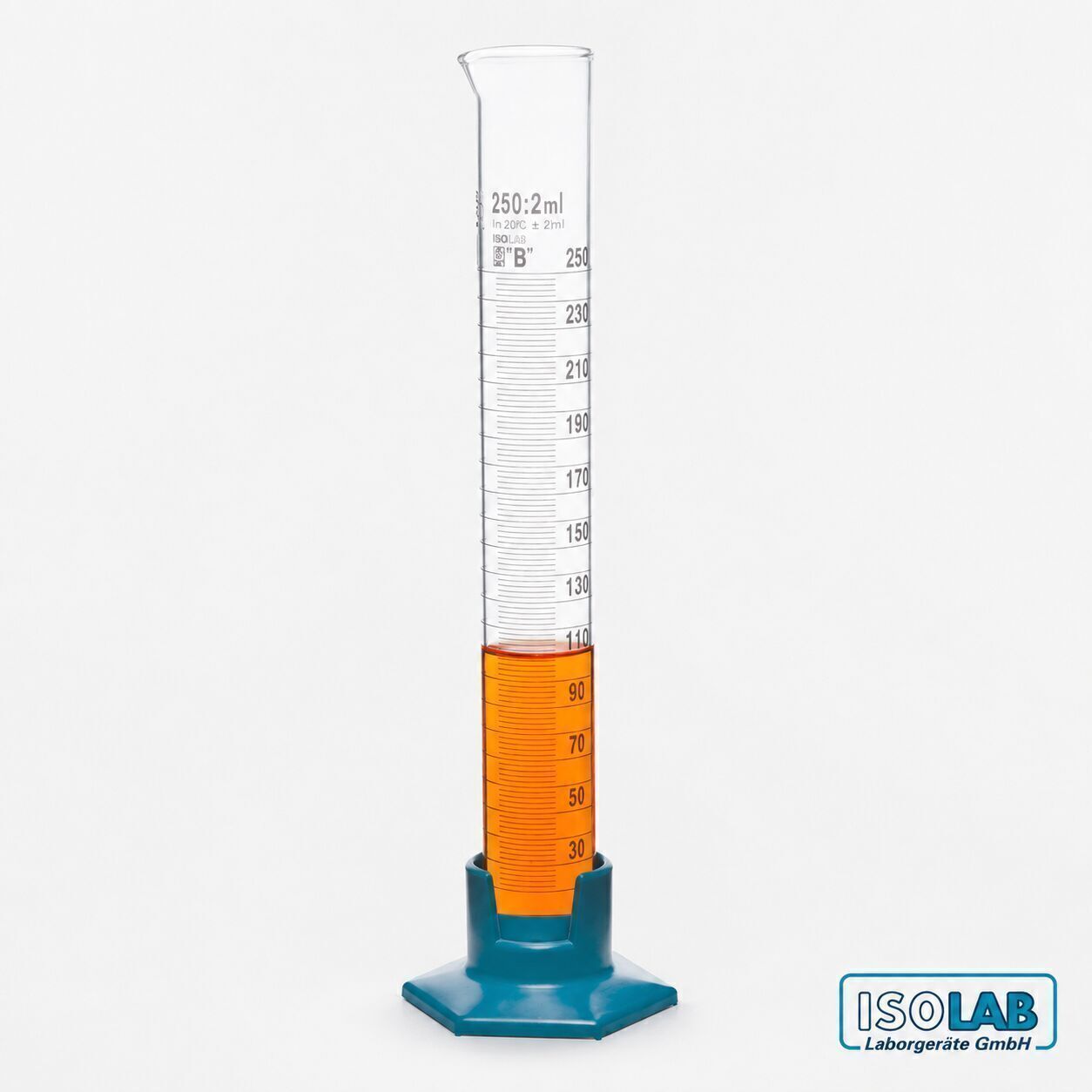 ISOLAB Cam Mezür 10 ml – Uzun Form – P.P Tabanlı – B Kalite – Beyaz Skala