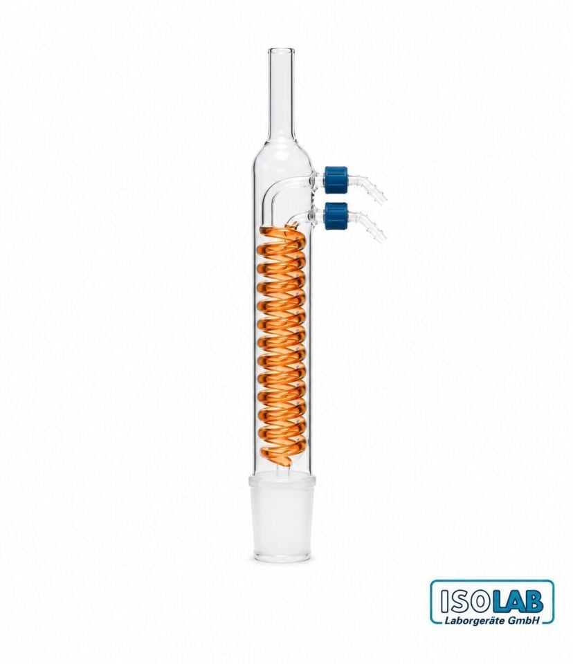 ISOLAB Soxhlet Dimroth Soğutucu Cam Yan Kollu NS 29/32 30 ml