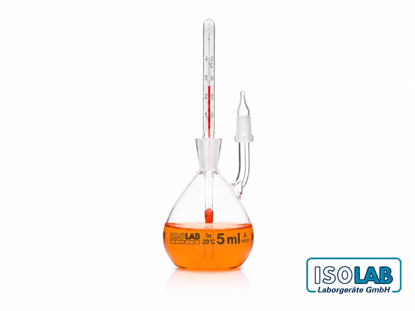 ISOLAB Kalibreli Termometreli Piknometre 5 mL