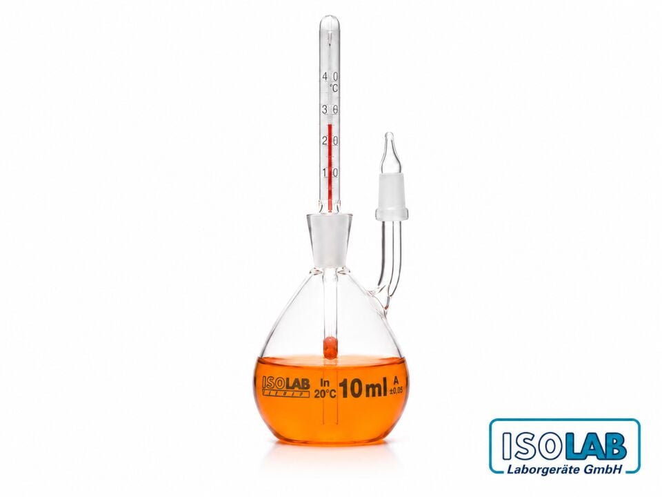 ISOLAB Kalibreli Termometreli Piknometre 10 mL