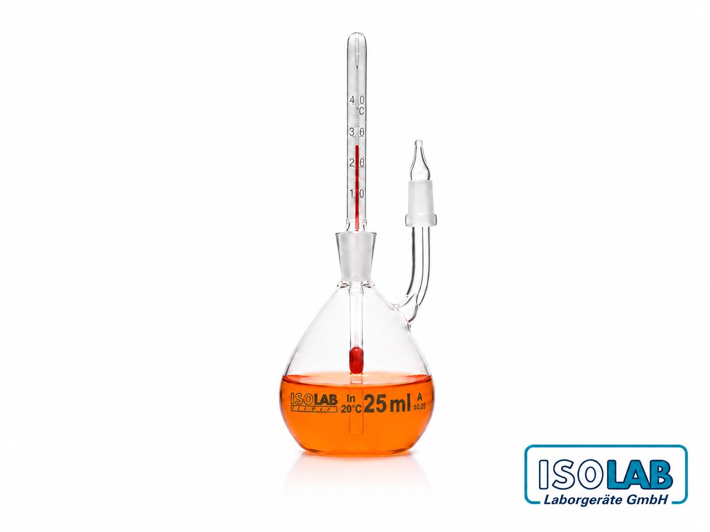 ISOLAB Kalibreli Termometreli Piknometre 25 mL