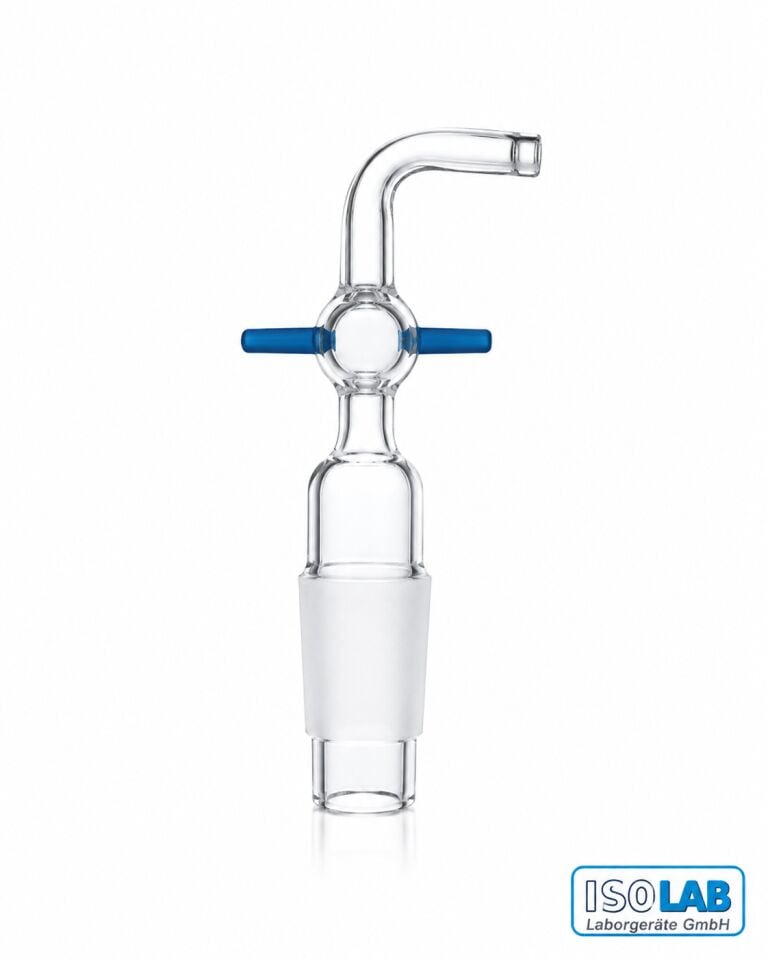 ISOLAB 90° Eğimli Musluklu Adaptör Çap 10 mm Erkek Şilif NS 29/32