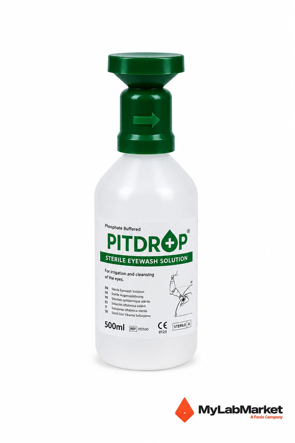 Pitdrop Göz Duşu Yeşil Kapak Steril 500ml