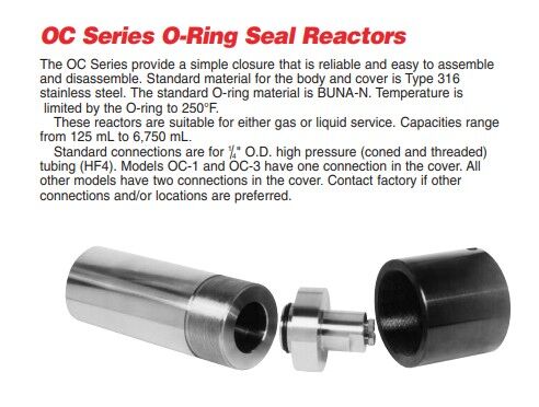 HIP OC Serisi O-Ring Seal Reaktörler