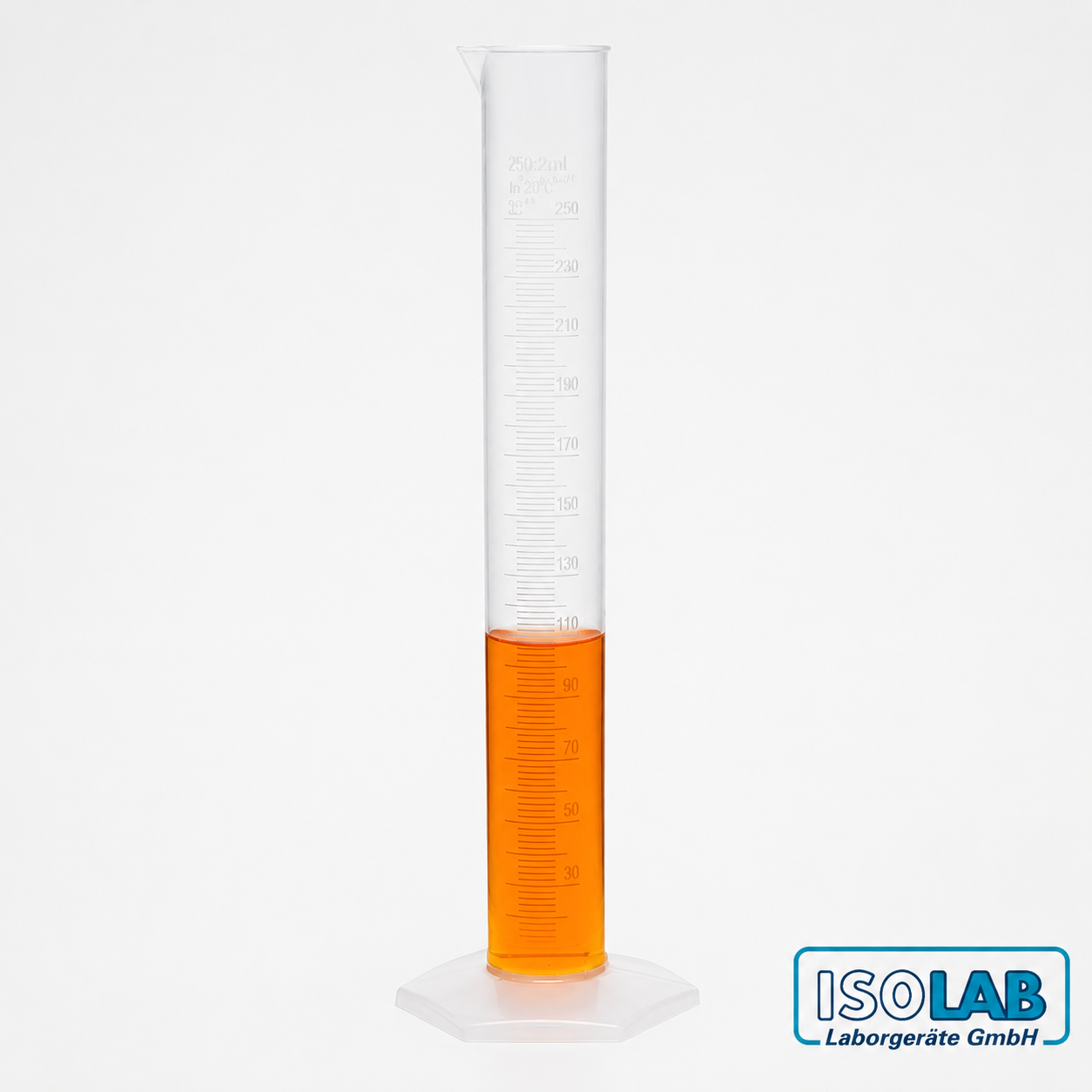 ISOLAB P.P Mezür - Uzun Form - B Kalite - Kabartma Skala - 10 mL