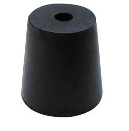 Kauçuk Tıpa Tek Delikli, Siyah (29 mm - 35 mm - 8 mm)