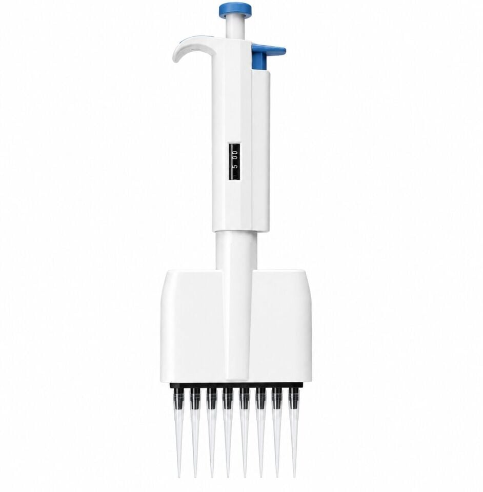 DLAB TopPette Ayarlanabilir Sekiz Kanallı Otomatik Pipet 5-50 µL