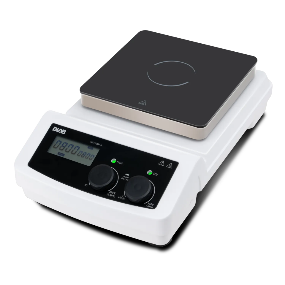DLAB MS7-H280-G LCD Dijital Kontrollü 7 İnç Kızılötesi Isıtıcılı Manyetik Karıştırıcı - 100...1500 rpm / Oda Sıcaklığı...280 °C / 20 L