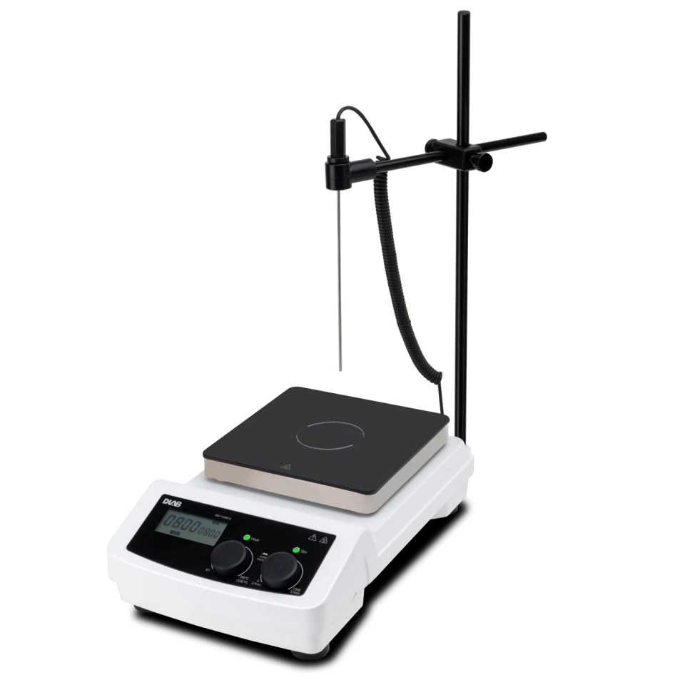 DLAB MS7-H280-G LCD Dijital Kontrollü 7 İnç Kızılötesi Isıtıcılı Manyetik Karıştırıcı - 100...1500 rpm / Oda Sıcaklığı...280 °C / 20 L
