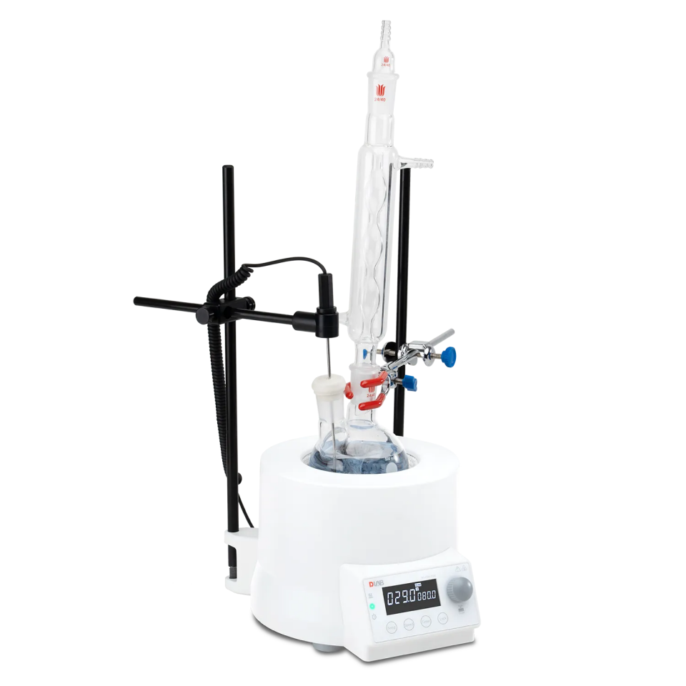 DLAB MS-H380-F100/250/500/1000/2000 LCD Dijital Manyetik Karıştırıcılı Balon Isıtıcı - 100...1500 rpm / 25...380 °C