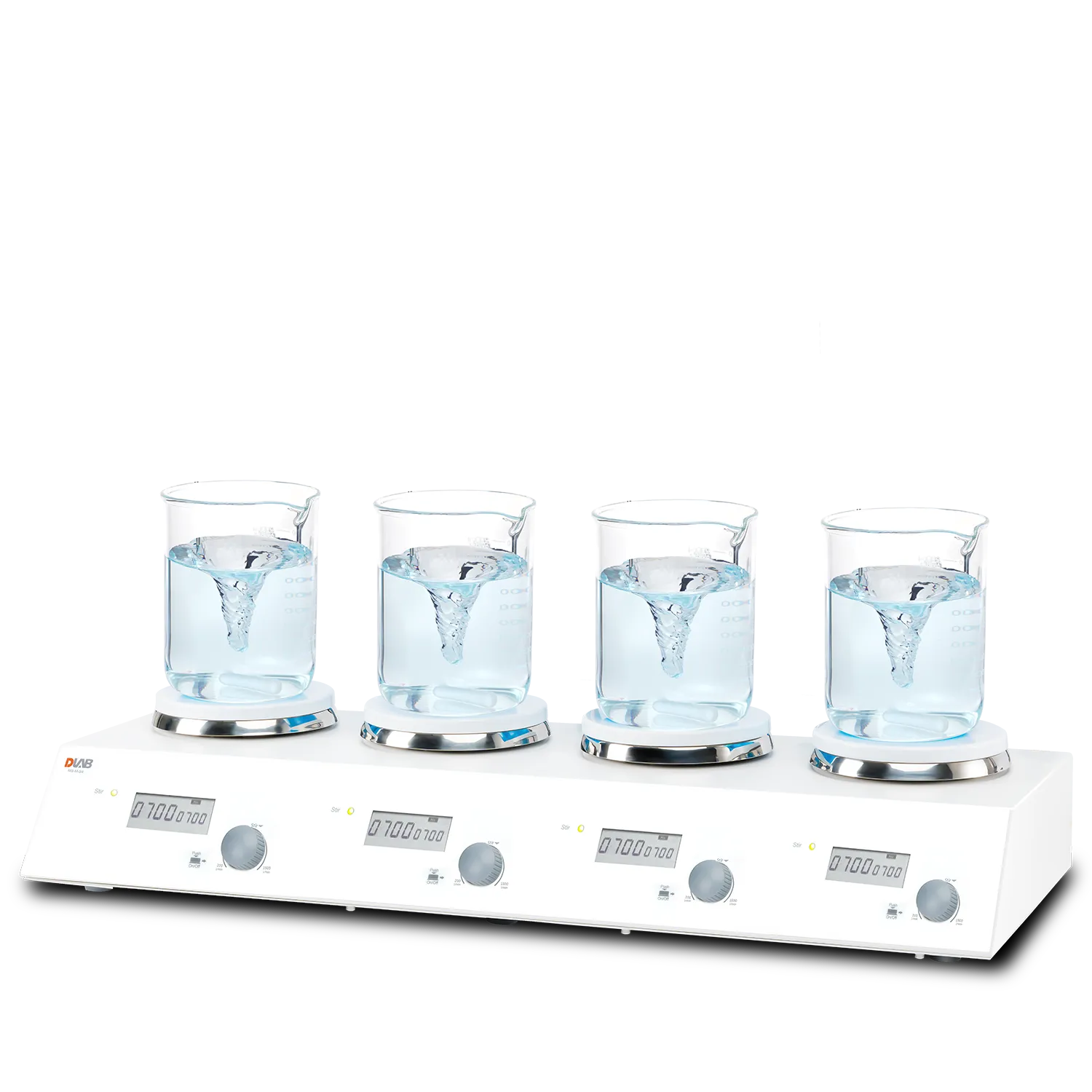 DLAB MS-M-S4 4 Bölmeli Dijital Manyetik Karıştırıcı LCD 200-1500 rpm / 4 × 3 L