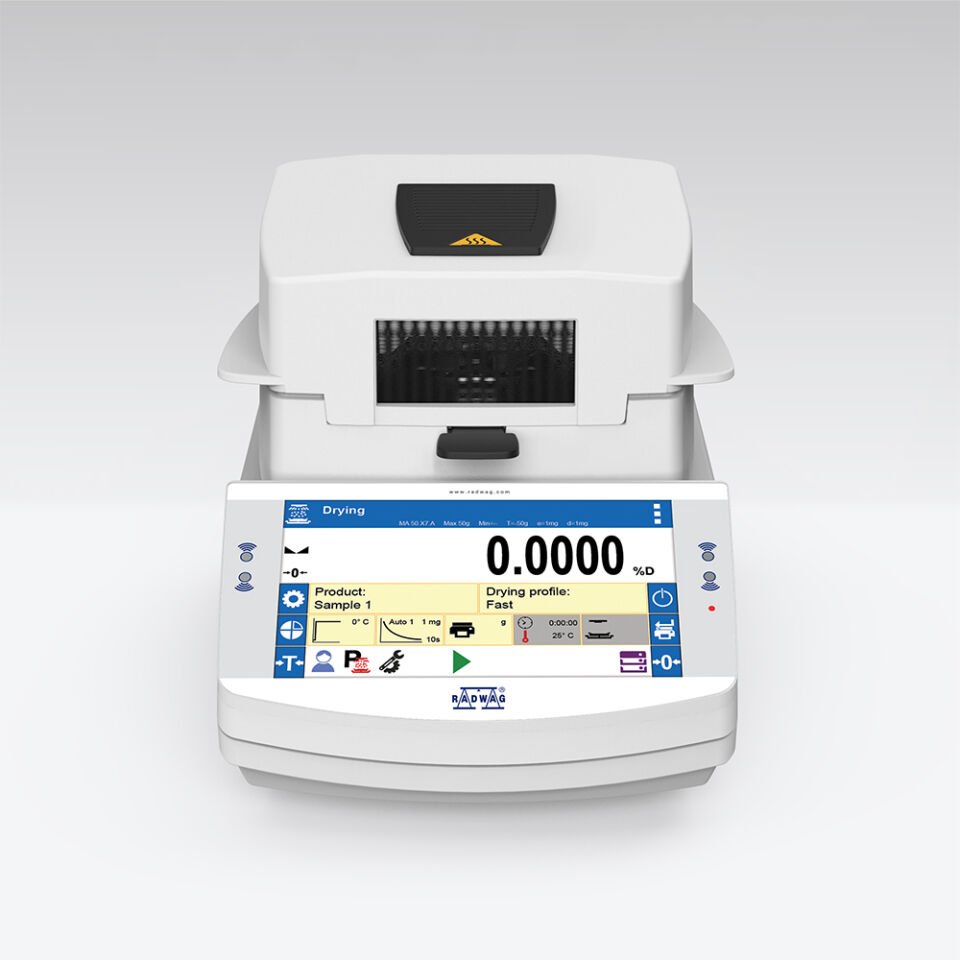 RADWAG MA 50/1.X7.IC.A.WH Nem Tayin Cihazı (50g, 0.0001g, 250 °C, Halojen)