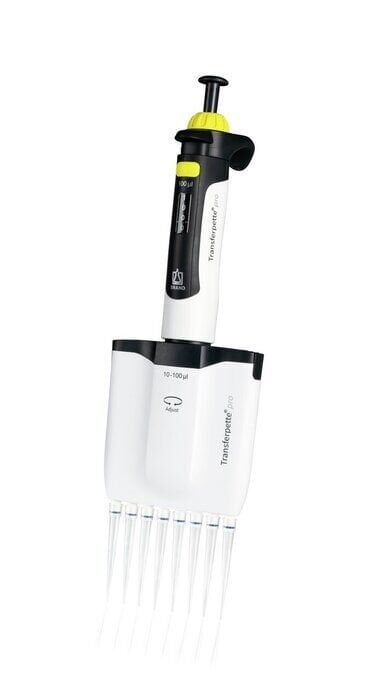 Brand 706908 Multi-Channel Mikropipet (Digital ayarlı 8'li 10-100 ul Uç Kutusu,Racklı Uç,Askı ve Numune Kabı ile Birlikte)