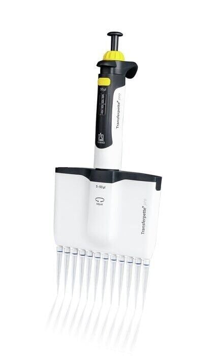 Brand 706926 Multi-Channel Mikropipet (Digital ayarlı 12'li 5-50 ul Uç Kutusu,Racklı Uç,Askı ve Numune Kabı ile Birlikte)