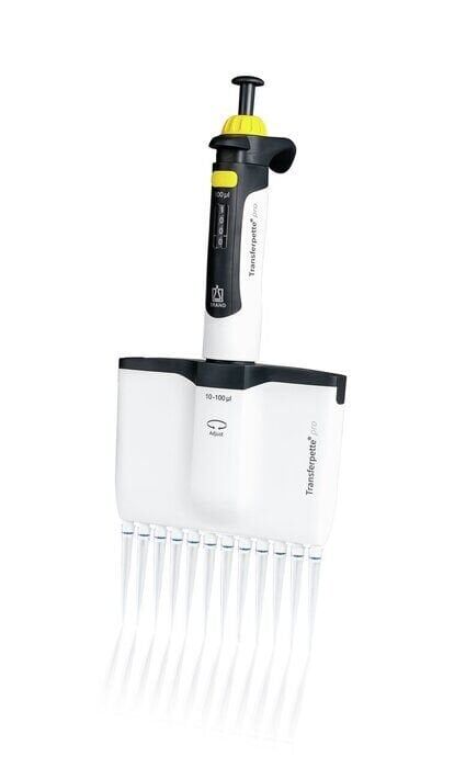 Brand 706928 Multi-Channel Mikropipet (Digital ayarlı 12'li 10-100 ul Uç Kutusu,Racklı Uç,Askı ve Numune Kabı ile Birlikte)