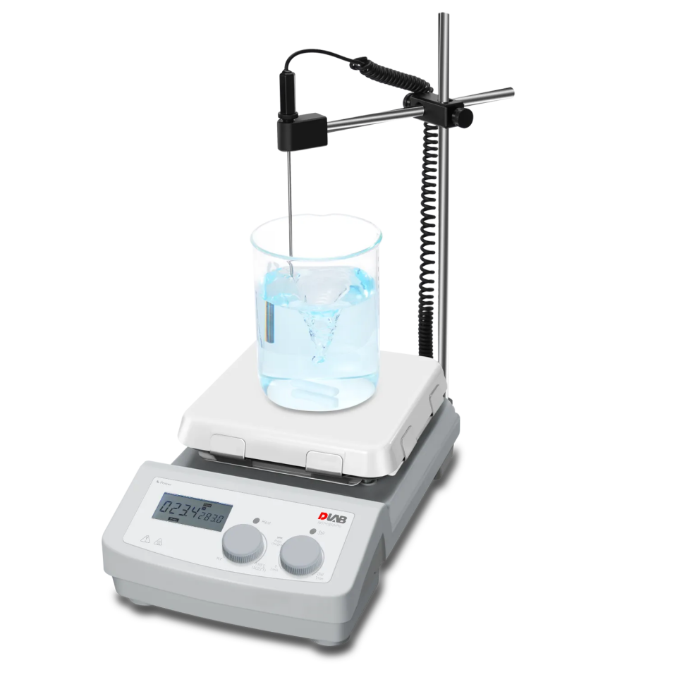 DLAB MS7-H550-Pro LCD Isıtıcılı Manyetik Karıştırıcı - 100...1500 rpm / 20 L / 550 °C / 7 İnç Cam Seramik Plaka
